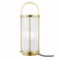 Preview: Nordlux Linton elegante Tischlampe Messing Spritzwasser geschützt großflächige Lichtquelle